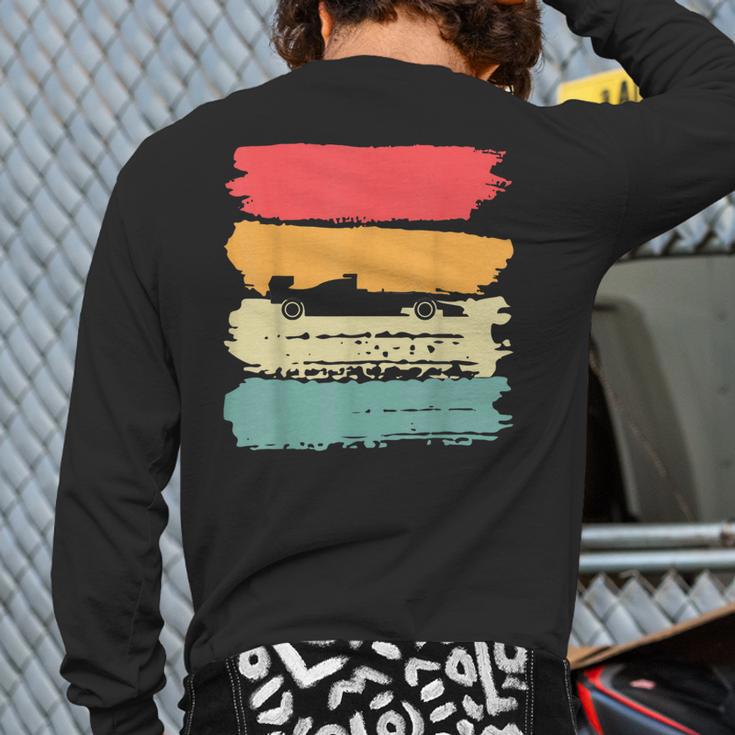 Slot Car Racing Retro Vintage 70S 80S Style Back Print Long Sleeve T-shirt