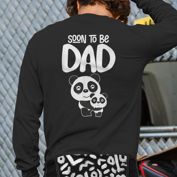Soon To Be Dad Panda Bear Future Dad New Dad Back Print Long Sleeve T-shirt