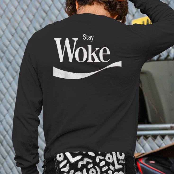 Stay Woke Cola Back Print Long Sleeve T-shirt