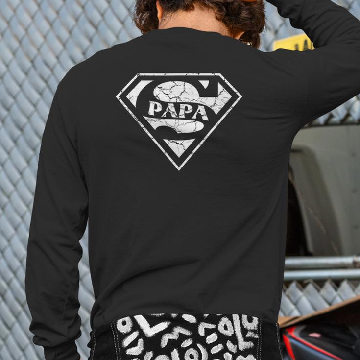 Super Dad Farther's Day Back Print Long Sleeve T-shirt