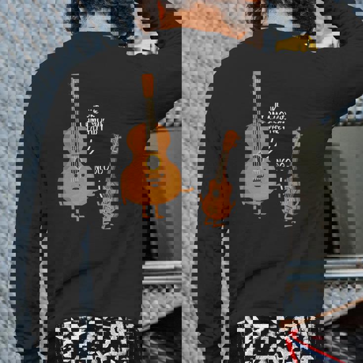 Uke I Am Your Father Dad-Dy Papa Father's Day Idea Back Print Long Sleeve T-shirt