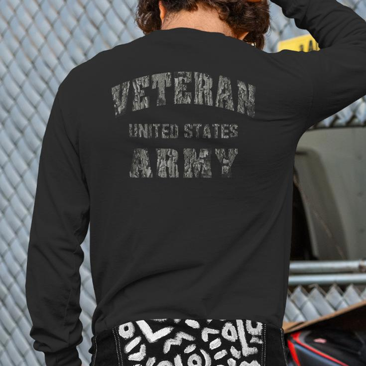 Us Army Proud Army Veteran Vet United States Back Print Long Sleeve T-shirt