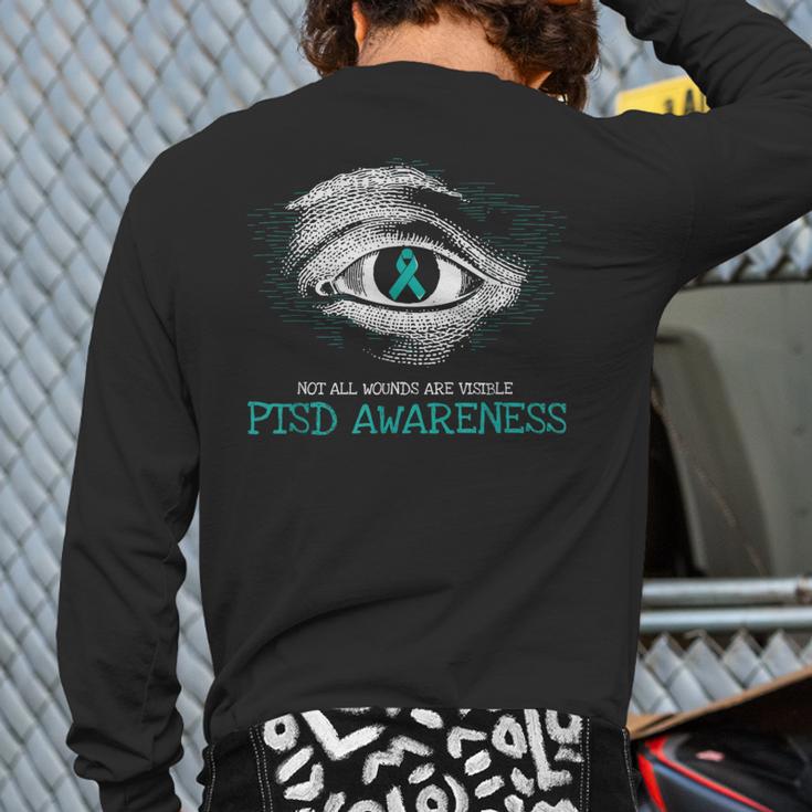 Veteran Ptsd Awareness Suicide Prevention Military Back Print Long Sleeve T-shirt