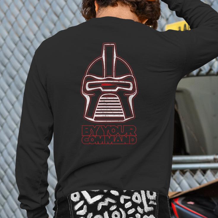 Vintage Classic Cylon By Your Command Quote Back Print Long Sleeve T-shirt