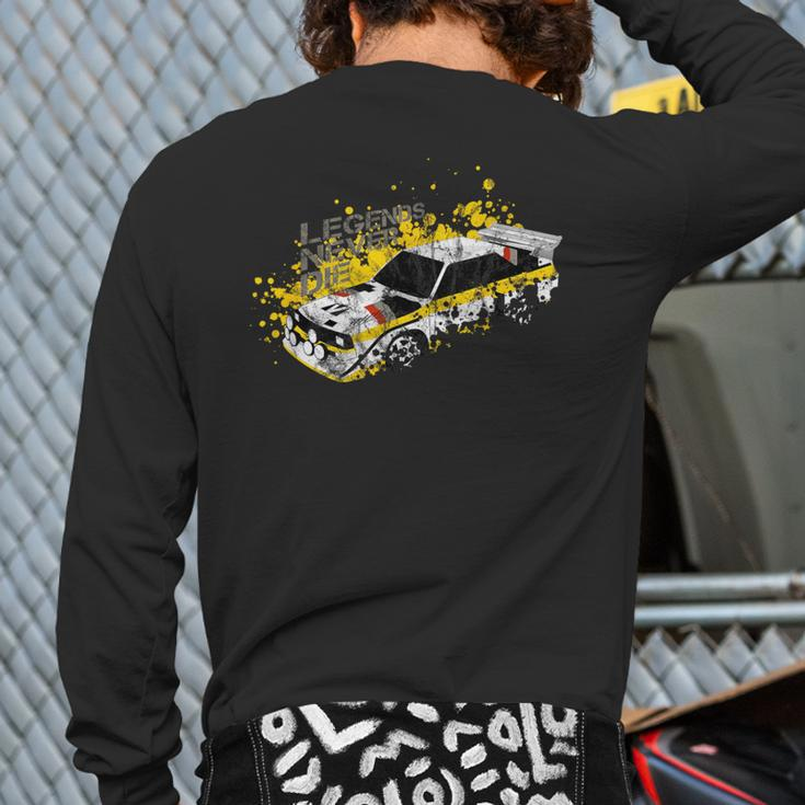 Vintage German Group B Rally Car Racing Motorsport Livery Back Print Long Sleeve T-shirt