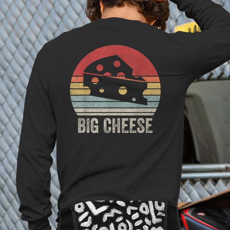Vintage Retro Big Cheese Ceo Boss Owner Back Print Long Sleeve T-shirt