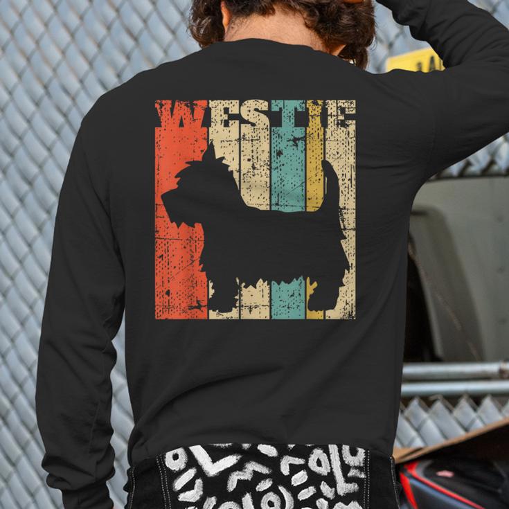 West Highland Terrier Westie Retro Vintage Back Print Long Sleeve T-shirt