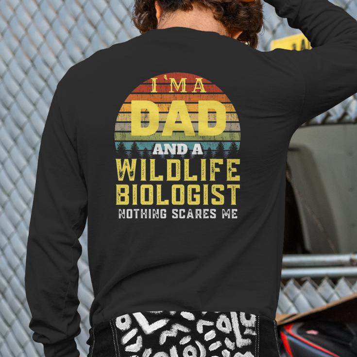 Wildlife Biologist Dad Mens Vintage Back Print Long Sleeve T-shirt
