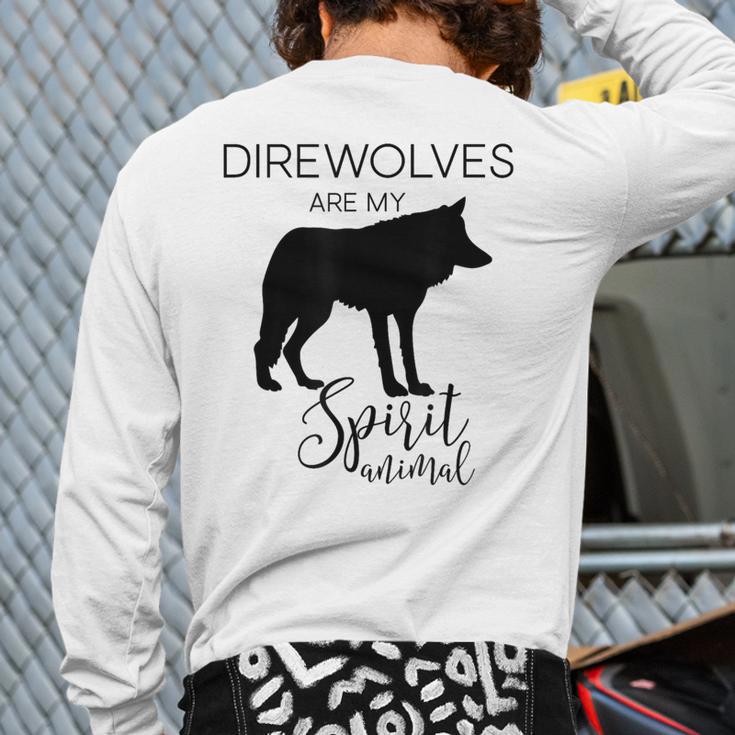 Dire Wolf Spirit Animal J000392 Back Print Long Sleeve T-shirt