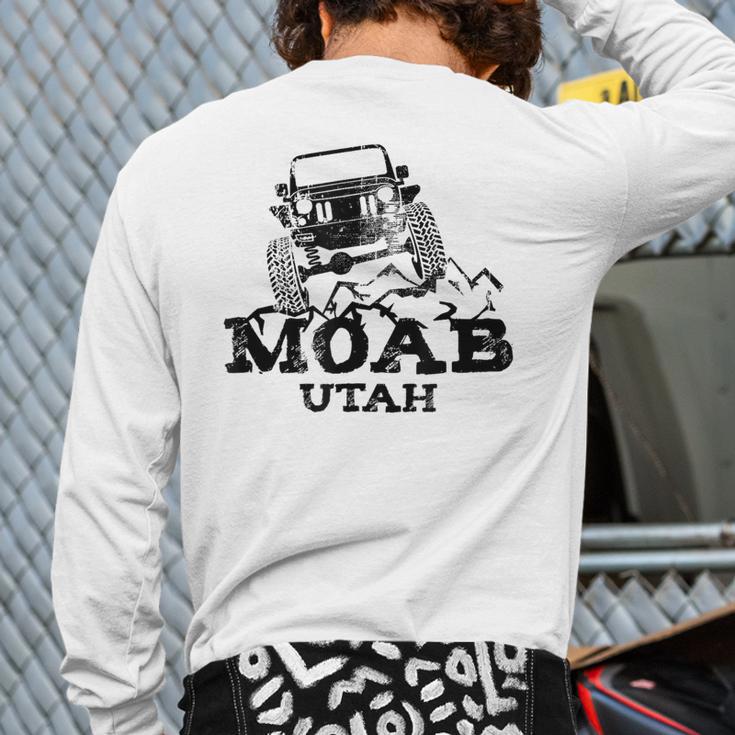 Moab Utah Off Roading 4X4 Souvenir Back Print Long Sleeve T-shirt