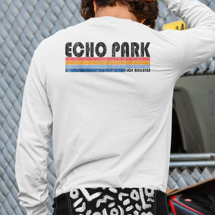 Vintage 1980S Style Echo Park CaBack Print Long Sleeve T-shirt