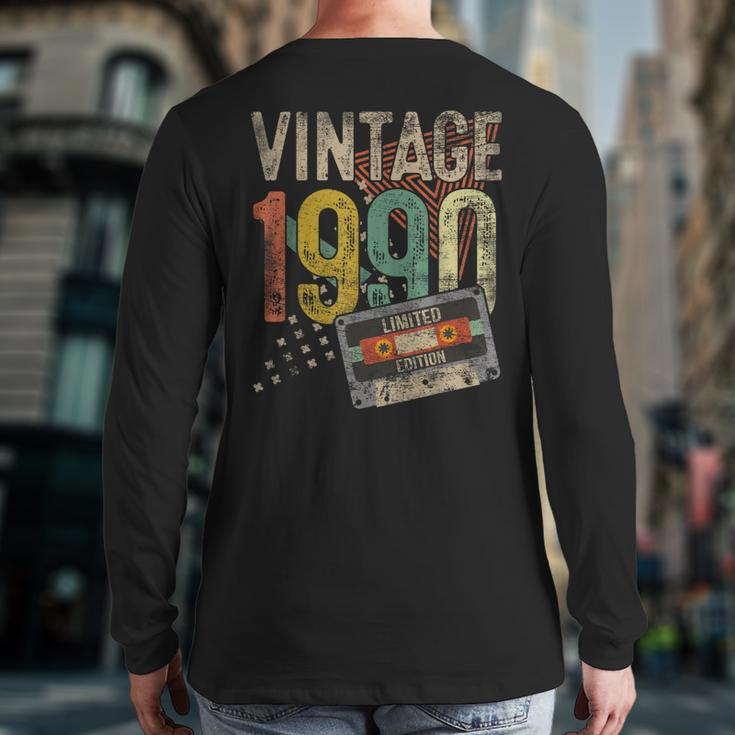 33 Year Old Vintage 1990 Limited Edition 33Rd Birthday Back Print Long Sleeve T-shirt