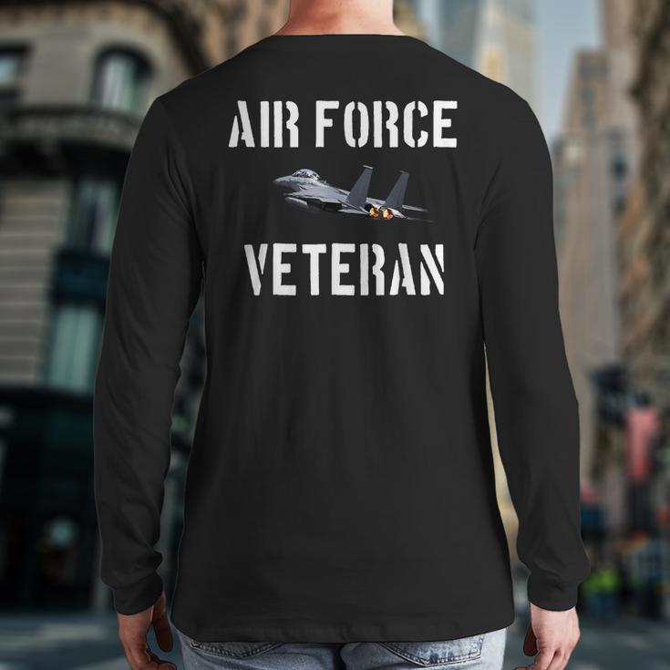 Air Force Veteran F15 Back Print Long Sleeve T-shirt