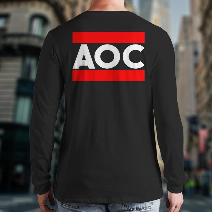 Alexandria Ocasio-Cortez Aoc Classic Rap Back Print Long Sleeve T-shirt