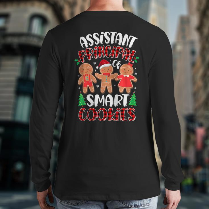 Assistant Principal Of Smart Cookies Gingerbread Christmas Back Print Long Sleeve T-shirt