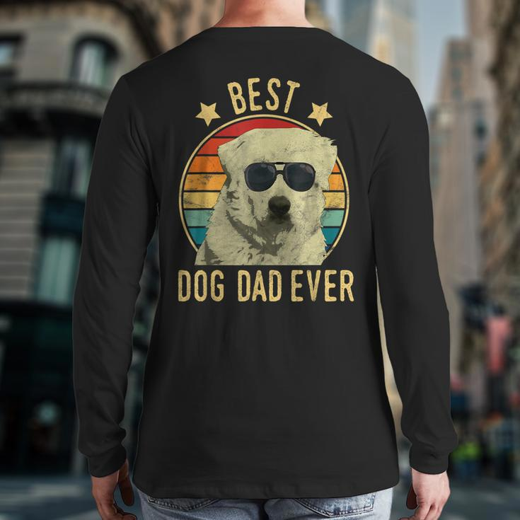 Best Dog Dad Ever Great Pyrenees Father's Day Back Print Long Sleeve T-shirt