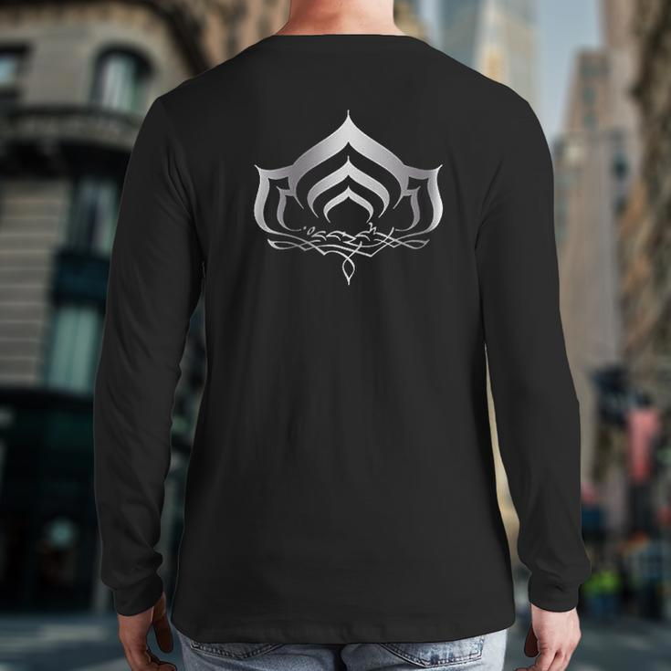 Black Gym Lotus Symbol Back Print Long Sleeve T-shirt