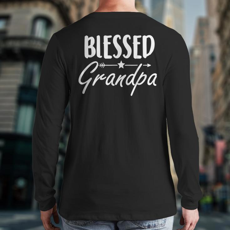 Blessed Grandpa Back Print Long Sleeve T-shirt