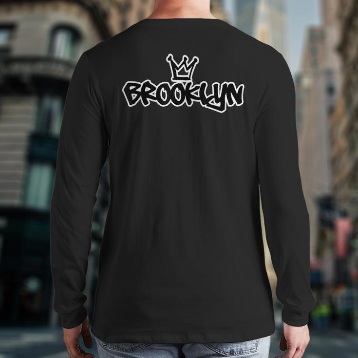 Brooklyn New York Graffiti Hip Hop Back Print Long Sleeve T-shirt