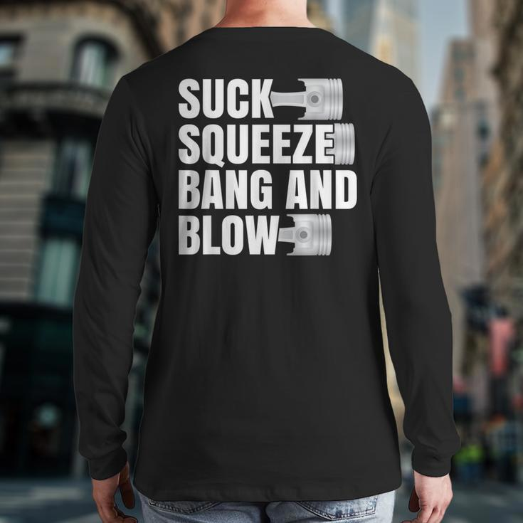 Car For Men Suck Squeeze Bang And Blow Back Print Long Sleeve T-shirt