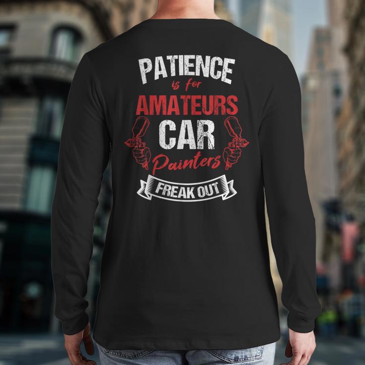 Car Painter Automative Detailing Auto Spray Vehicle Parts Back Print Long Sleeve T-shirt