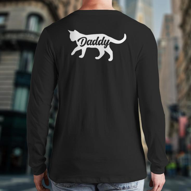 Cat Daddy Apparel Cat Dad Back Print Long Sleeve T-shirt