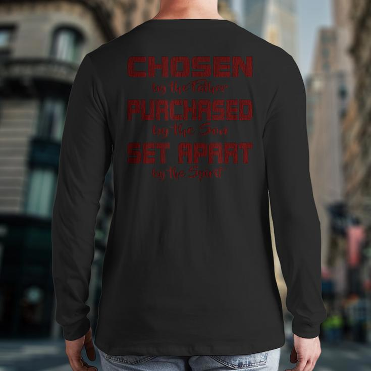 Chritian Father Son Holy Spirit Back Print Long Sleeve T-shirt