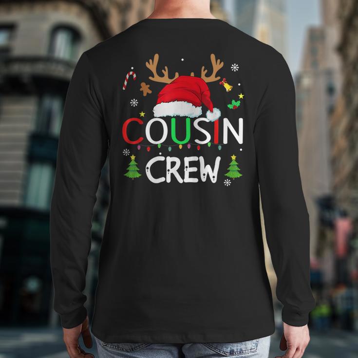 Cousin Crew Christmas Family Xmas Naughty Matching Pajamas Back Print Long Sleeve T-shirt