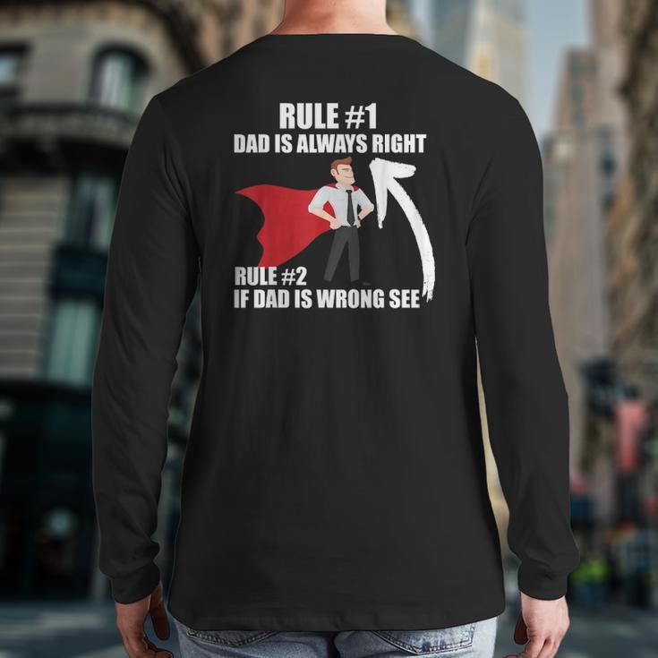 Dad Is Always Right Back Print Long Sleeve T-shirt