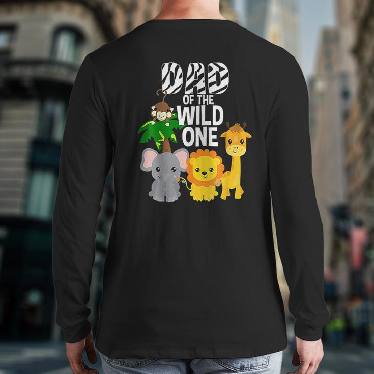 Dad Of The Wild One Zoo Back Print Long Sleeve T-shirt