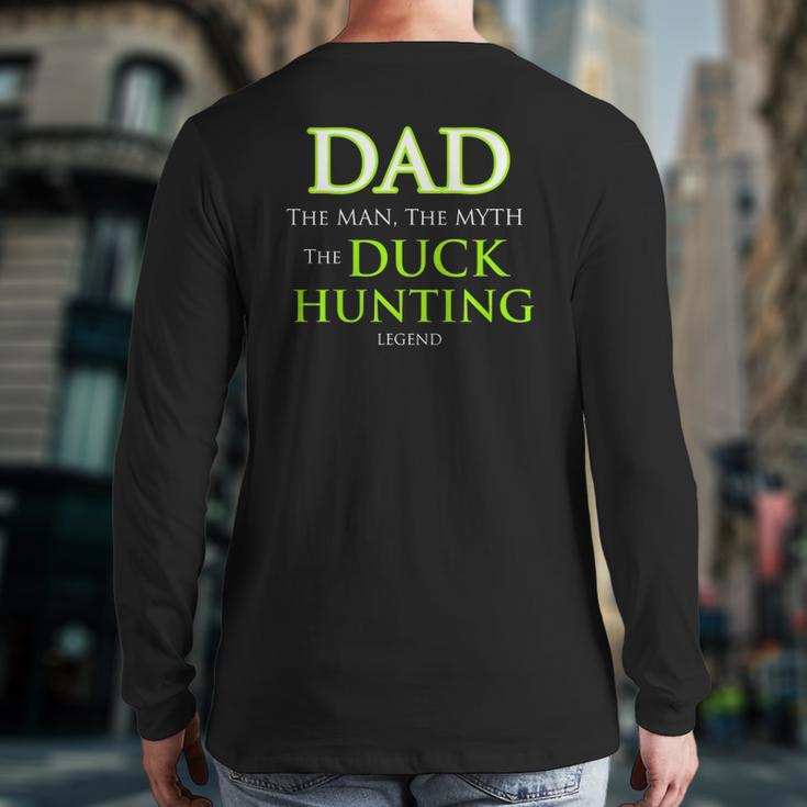 Duck Hunting Top For Dads Men And Grandpa That Hunt Back Print Long Sleeve T-shirt