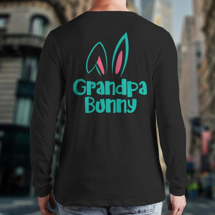 Easter Grandpa Bunny Back Print Long Sleeve T-shirt
