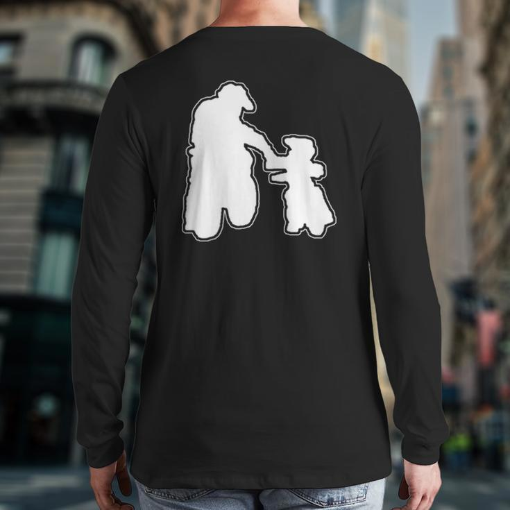 Father & Daughter Riding Partners Back Print Long Sleeve T-shirt