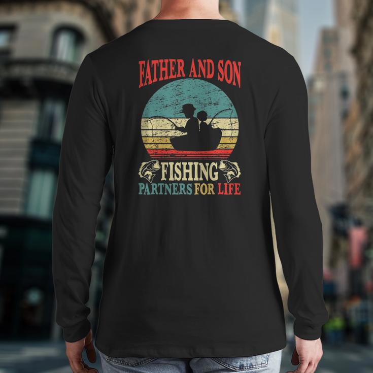 Father Son Fishing Partners For Life Vintage Dad Matching Back