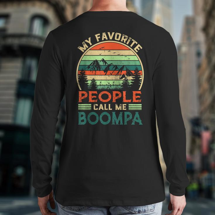 My Favorite People Call Me Boompa Fathers Day Vintage Back Print Long Sleeve T-shirt