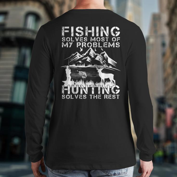 Fishing And Hunting Christmas Humor Hunter Cool G Back Print Long