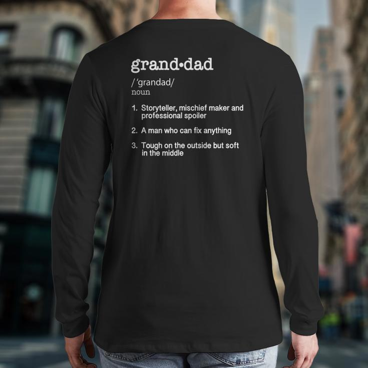 Granddad Definition Tee Back Print Long Sleeve T-shirt