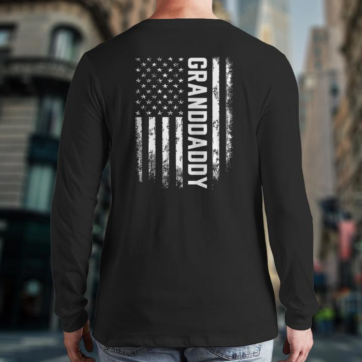 Granddaddy America Flag For Men Father's Day Back Print Long Sleeve T-shirt
