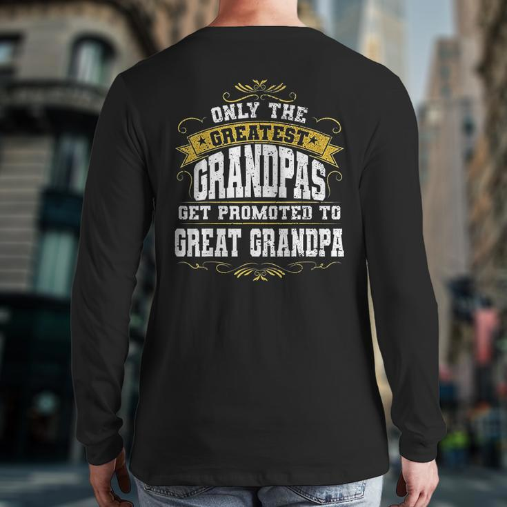 Only The Greatest Grandpas Back Print Long Sleeve T-shirt