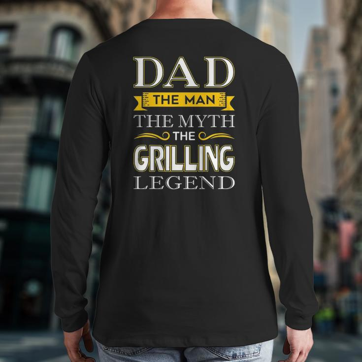 Grill Dad S For Grilling Dads Back Print Long Sleeve T-shirt