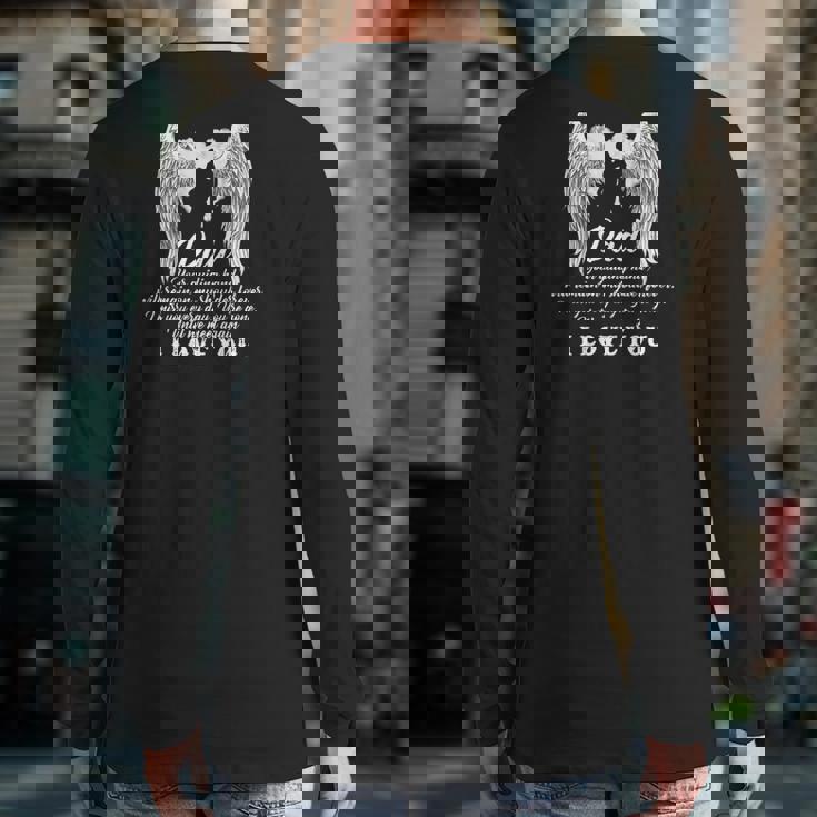 Happy Father's Day In Heaven Dad Your Guiding Hand Will Remain On My Shoulder Forever Back Print Long Sleeve T-shirt