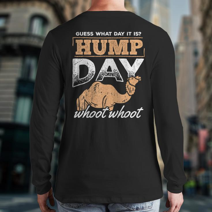 Hump Day Whoot Whoot Weekend Laborer Worker Back Print Long Sleeve T-shirt