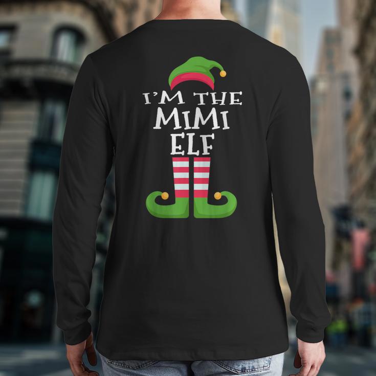 I'm The Mimi Elf Family Matching Christmas Pajama Back Print Long Sleeve T-shirt