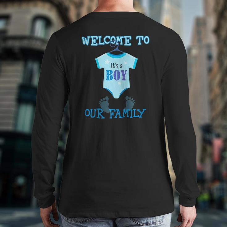 It's A Boy Baby Shower Party New Baby Premium Back Print Long Sleeve T-shirt