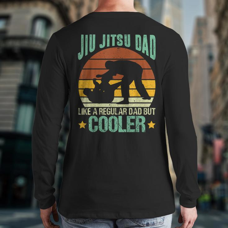 Jiu Jitsu Dad Brazilian Jiu Jitsu Training Father Back Print Long Sleeve T-shirt