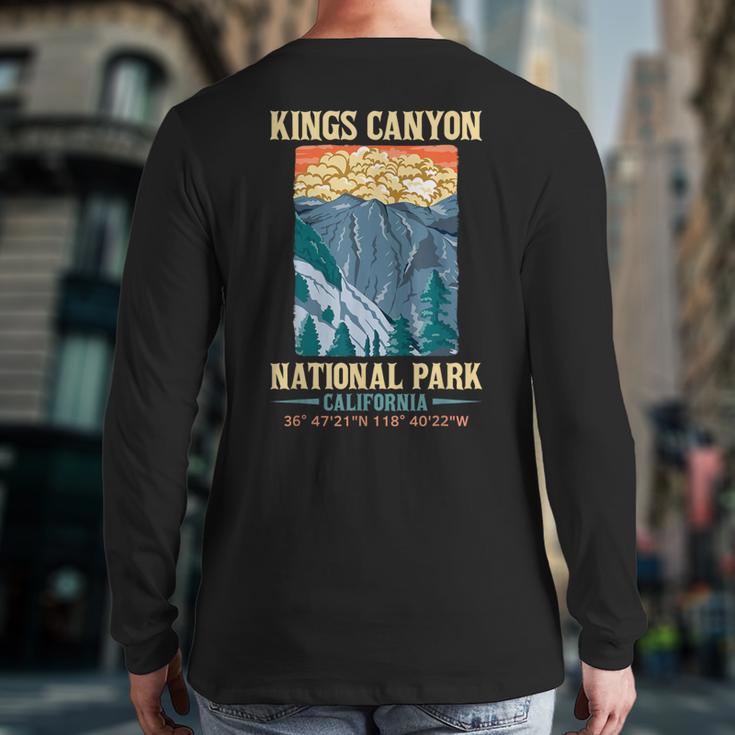 Kings Canyon Us National Park California Usa Parks Lover Back Print Long Sleeve T-shirt