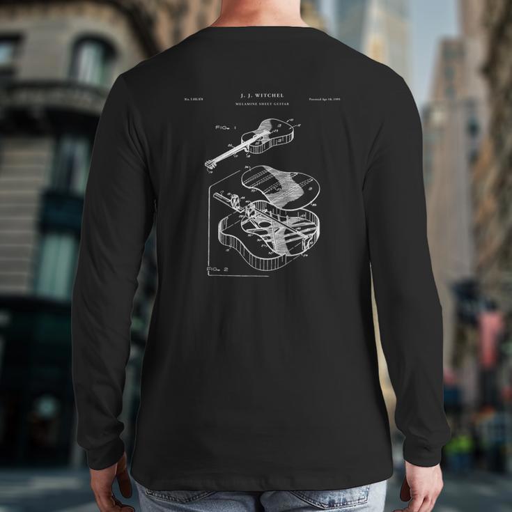 Martin Guitar Patent Music Back Print Long Sleeve T-shirt