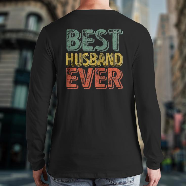 Mens Best Husband Ever Christmas Father's Day Back Print Long Sleeve T-shirt