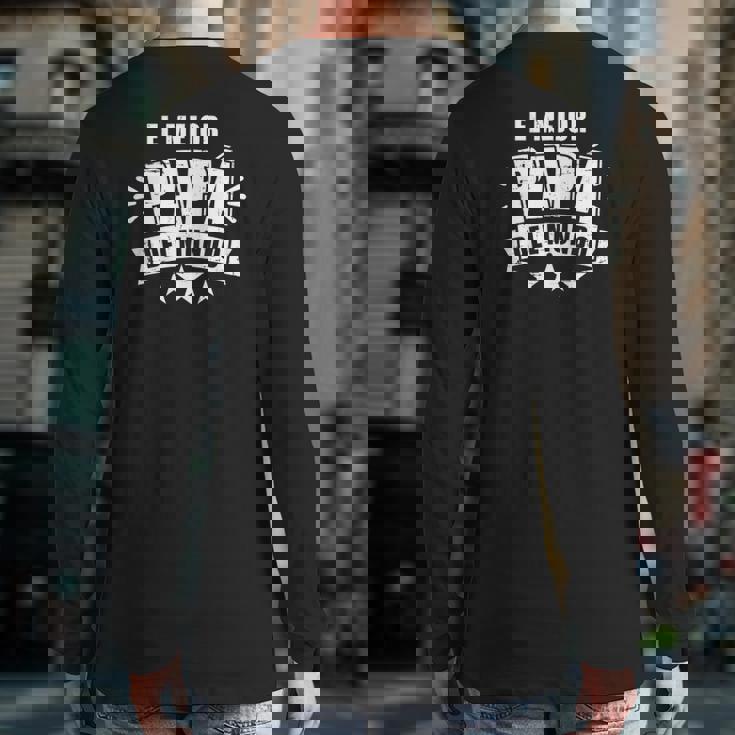 Mens El Mejor Papá Del Mundo Para Dia Del Padre Back Print Long Sleeve T-shirt