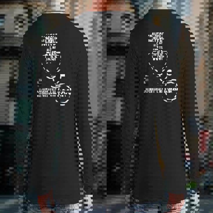 Mens Father's Day For Doctor Papa Back Print Long Sleeve T-shirt